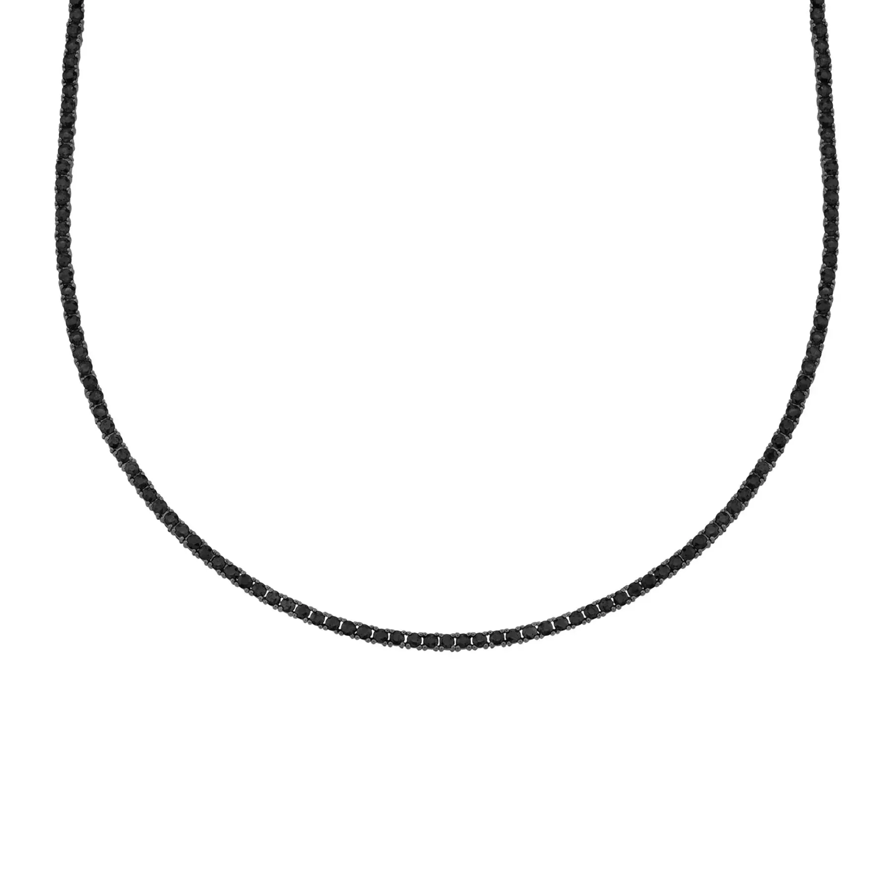 5.06ct Black Diamonds 18K Gold Long Necklace