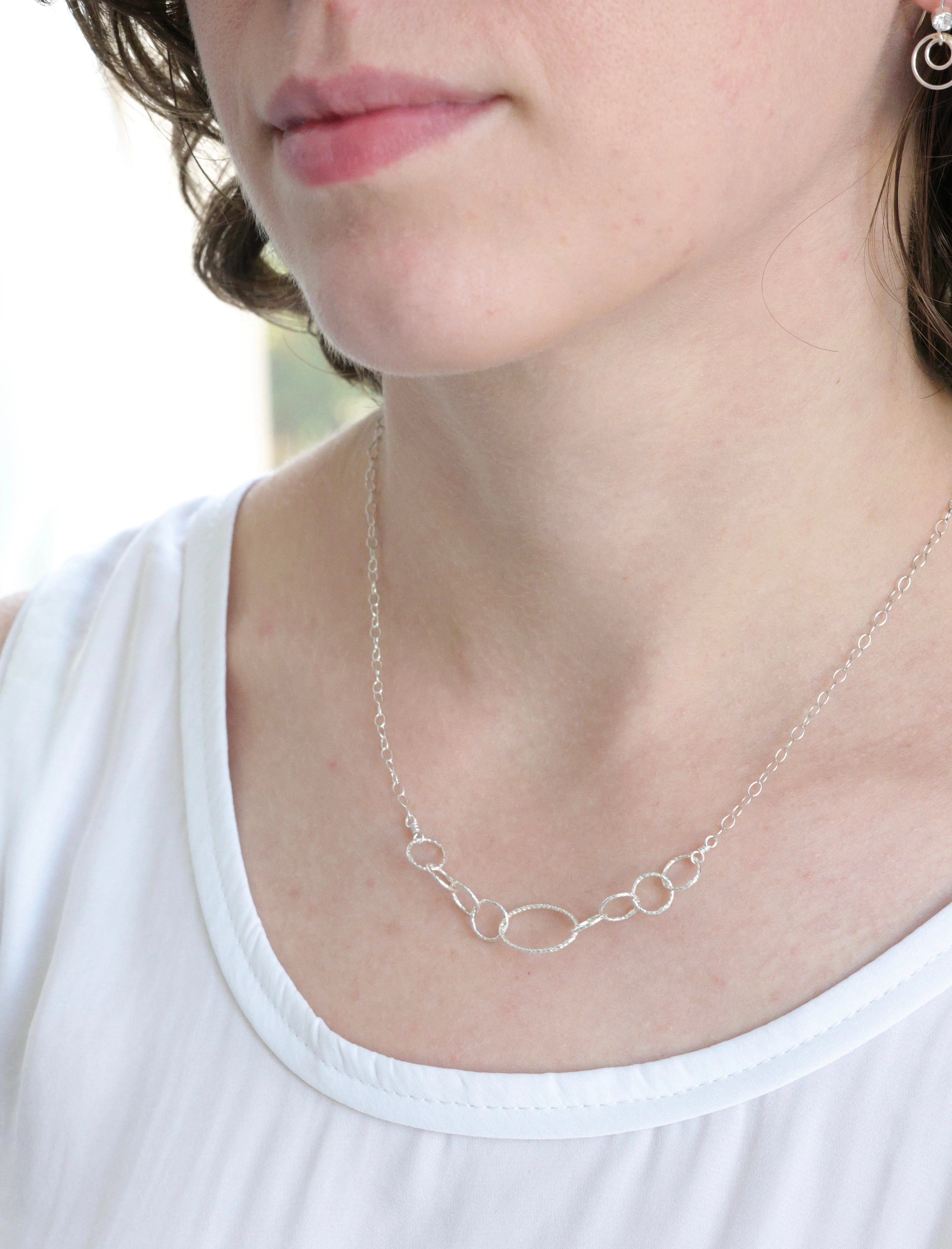 Abby Diamond Cut Sterling Silver Necklace