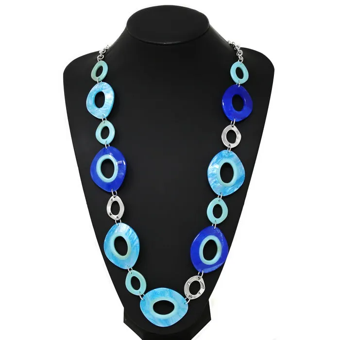 Acetate Linked Long Necklace