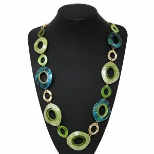 Acetate Linked Long Necklace