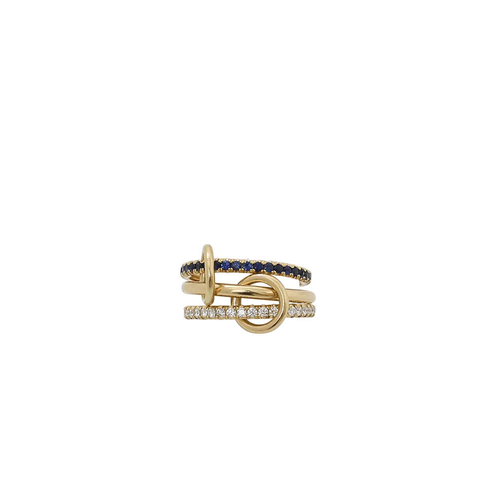 Celeste Sapphire 3 Linked Rings