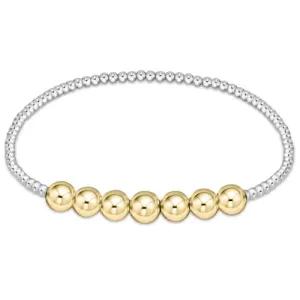 Classic Beaded Bliss 3MM Bead Bracelet 6MM Mixed Metal [BCL3BEBLMXM6]