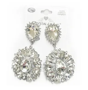 Crystal Avenue Teardrop Floral Earrings