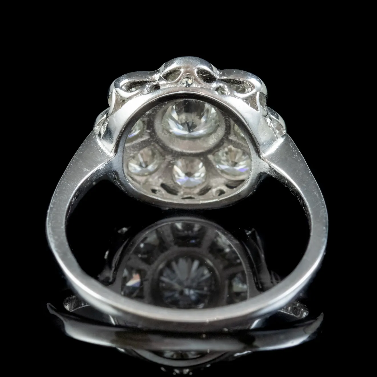 Edwardian Style Diamond Cluster Daisy Ring 1.80ct Diamond
