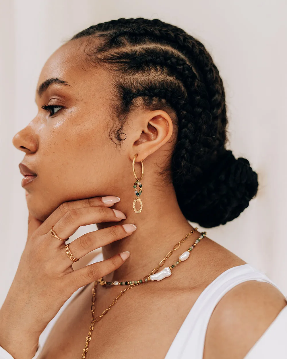 Gold Plated Emery Earrings
