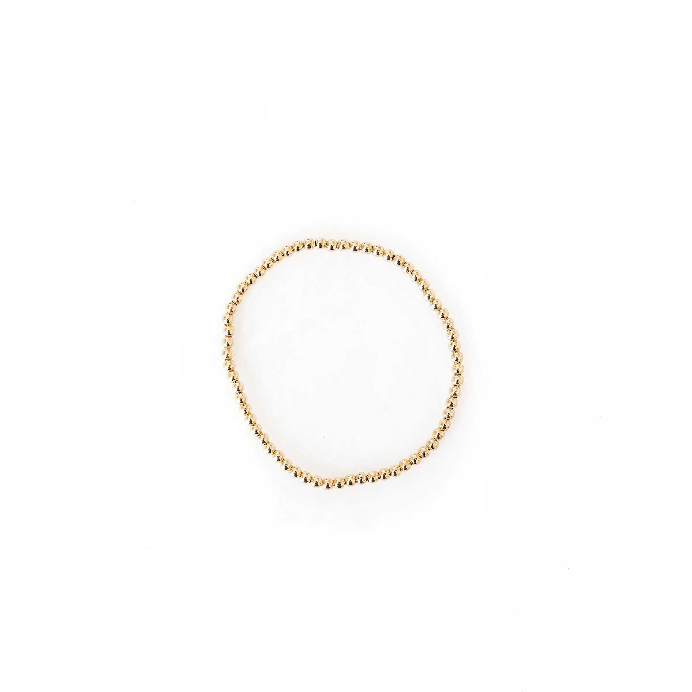 Graduated Gold-Filled Gold Beaded Bracelets | Set of 5