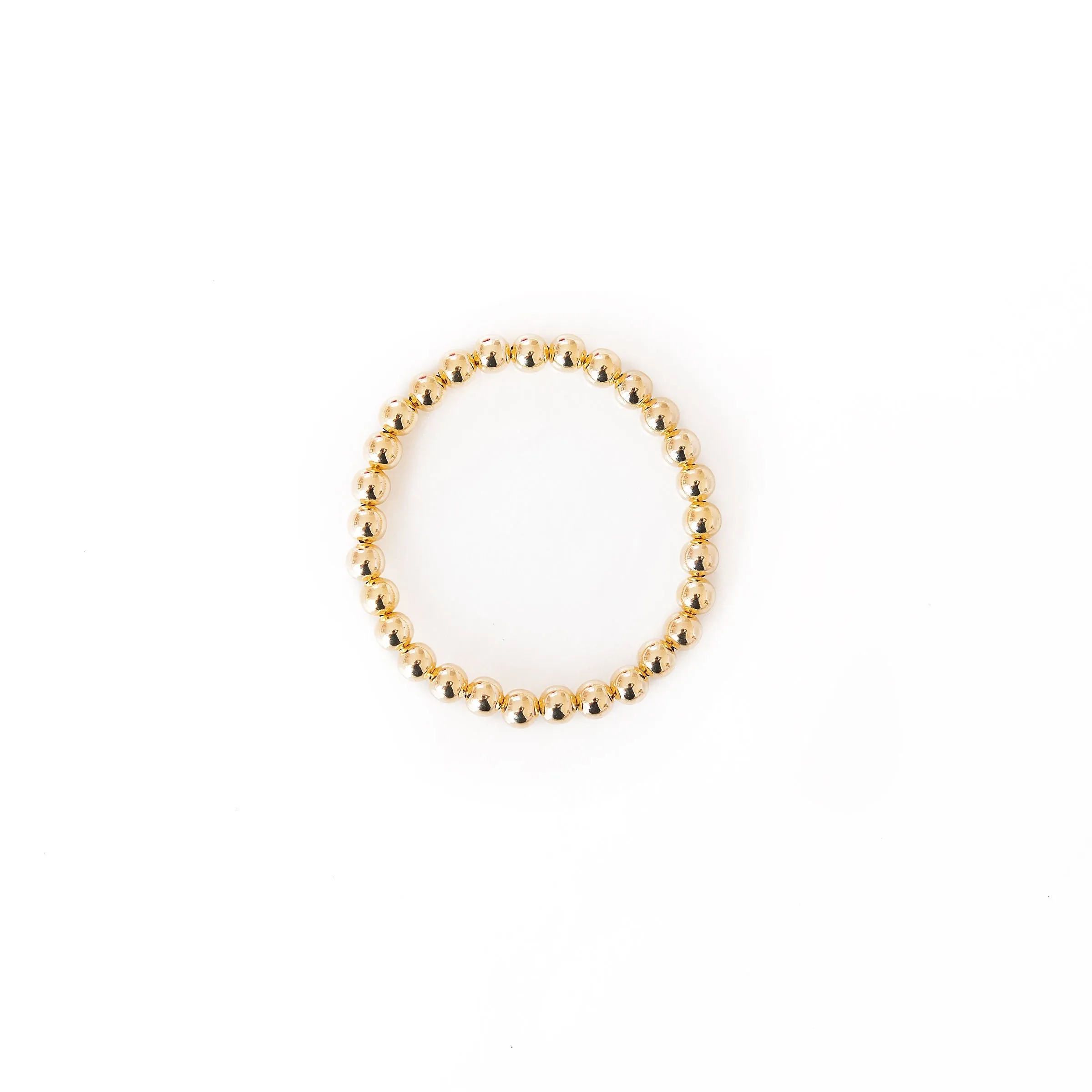 Graduated Gold-Filled Gold Beaded Bracelets | Set of 5