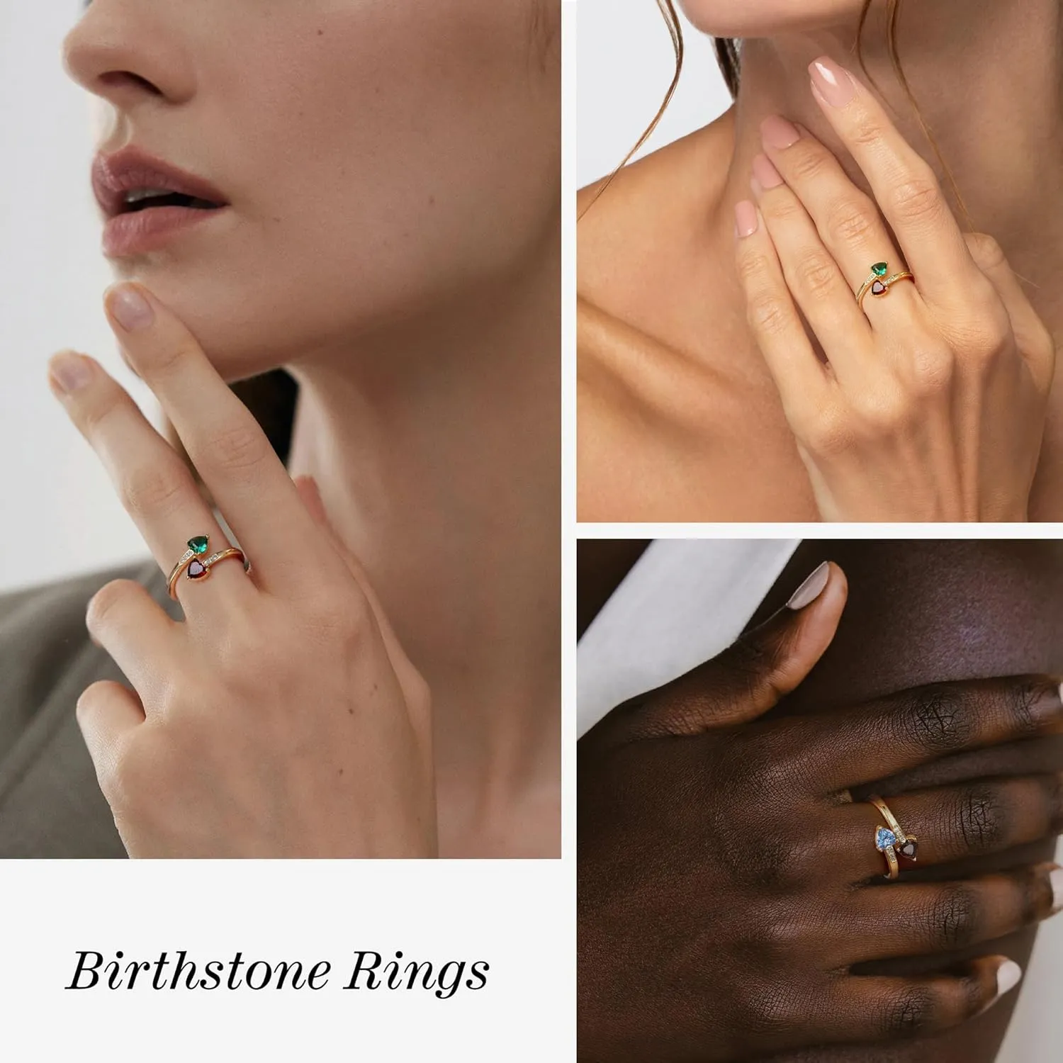 Graduation Gifts for Her Daughter Birthstone Rings for Women Birthday Gifts for Women Non Tarnish Gold Rings Adjustable 1-12 Birthstone Promise Ring Teens Stocking Stuffers Anniversary Wedding Jewelry