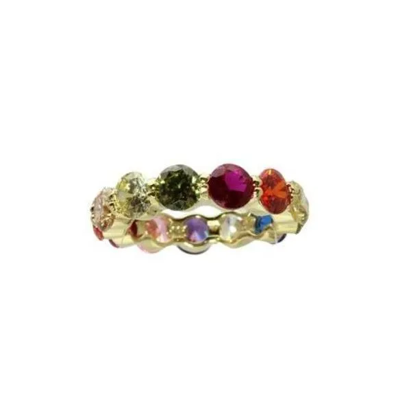 LARGE ROUND RAINBOW RING