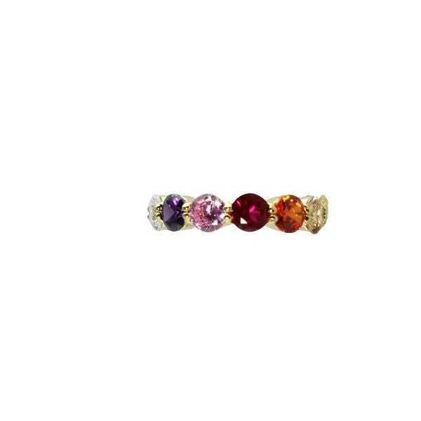 LARGE ROUND RAINBOW RING
