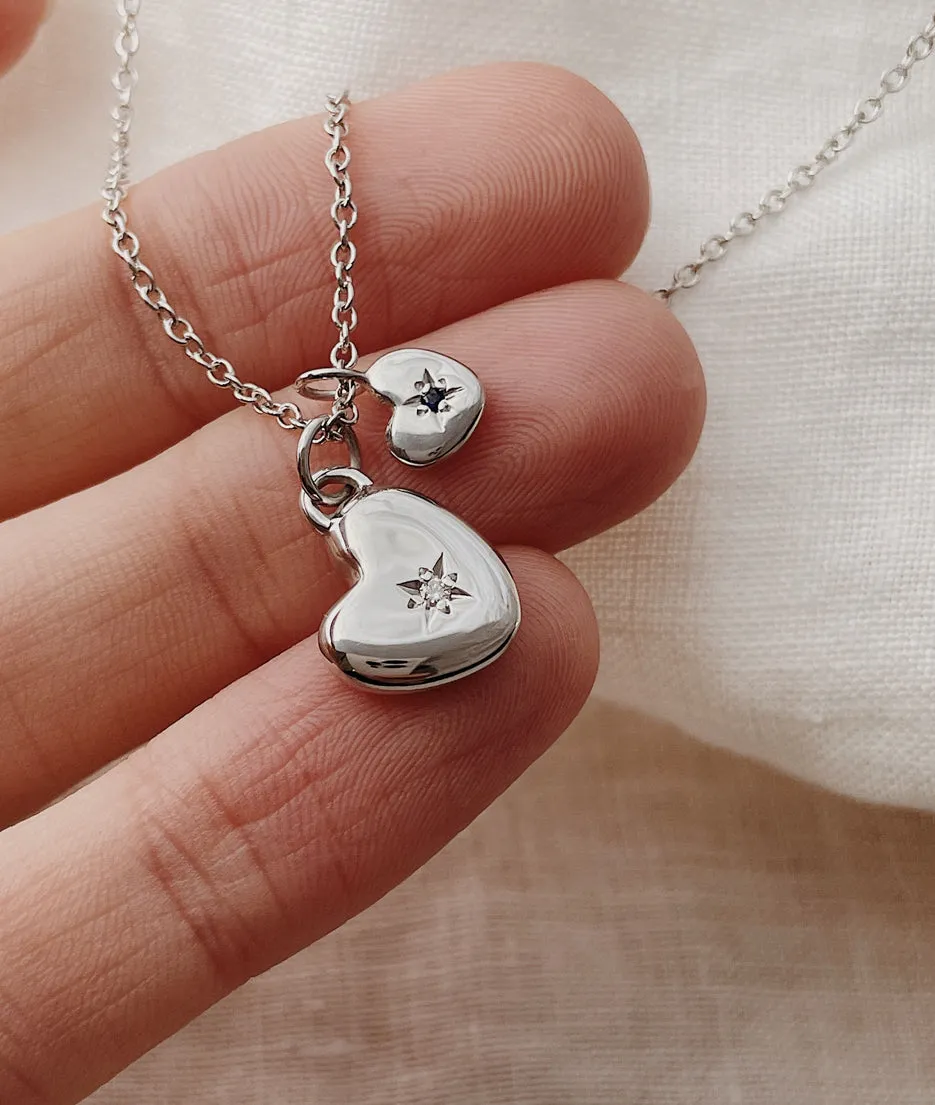 Mama & Baby Heart necklace
