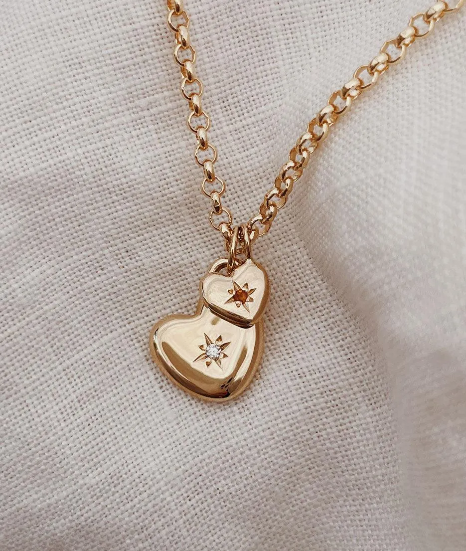 Mama & Baby Heart necklace