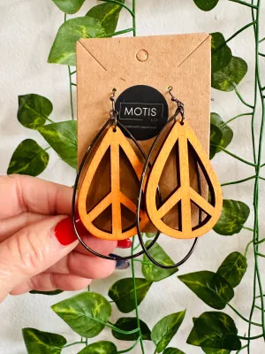 Peace Sign Dangle Earrings