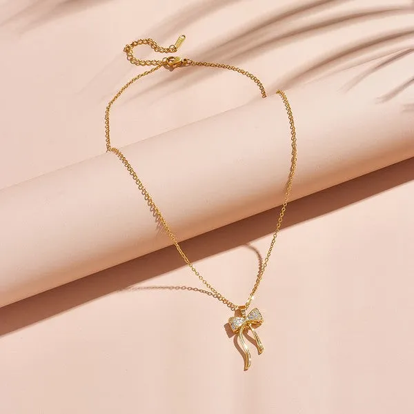 Playful Day Bow Necklace