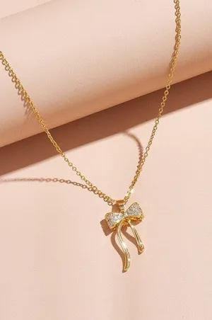 Playful Day Bow Necklace