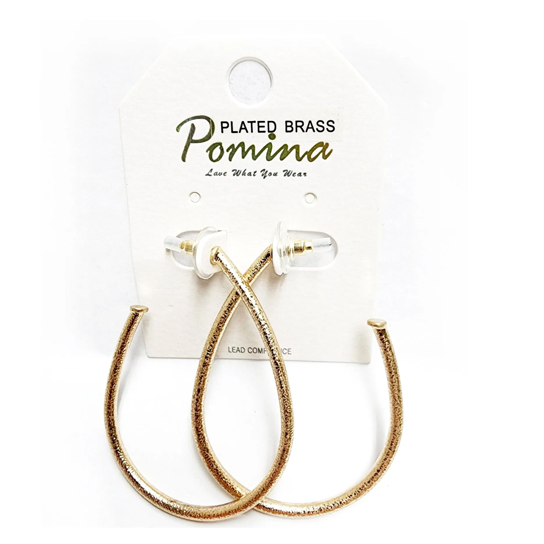 Pomina Textured Teardrop Earrings- Post