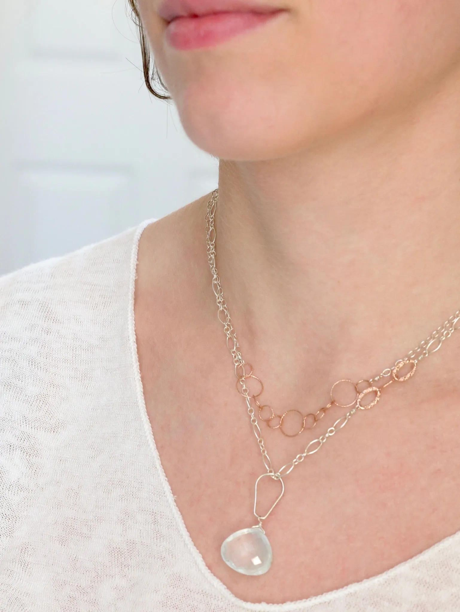 Serenity Light Blue Aquamarine nh Necklace