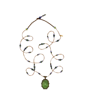 Sharing Tibetan Long Necklace Serpantine