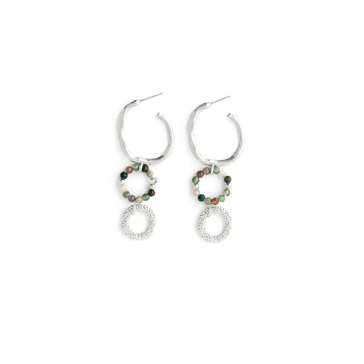 Silver Plated Emery Earrings
