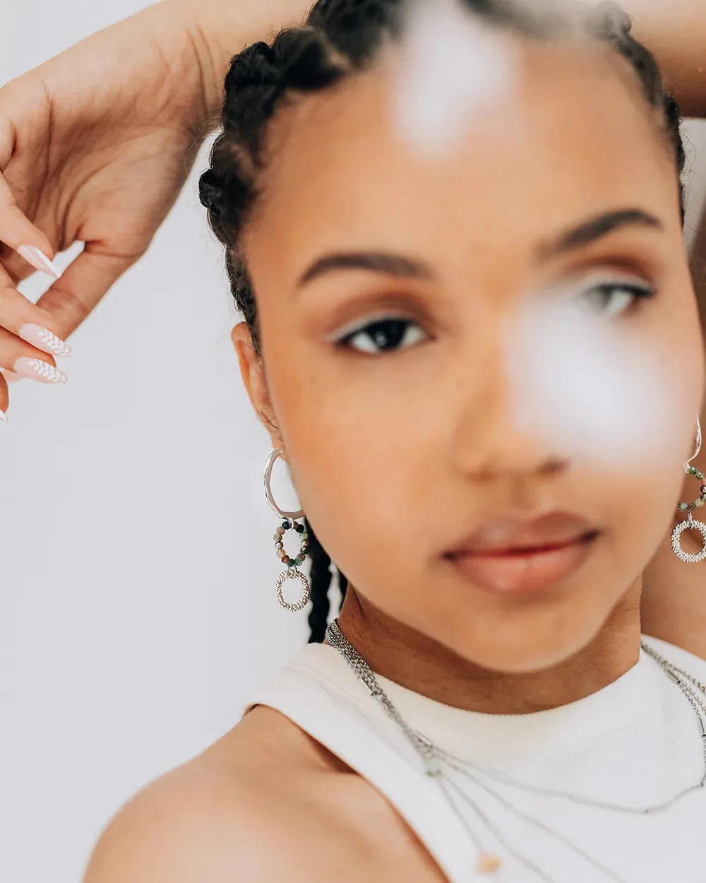Silver Plated Emery Earrings