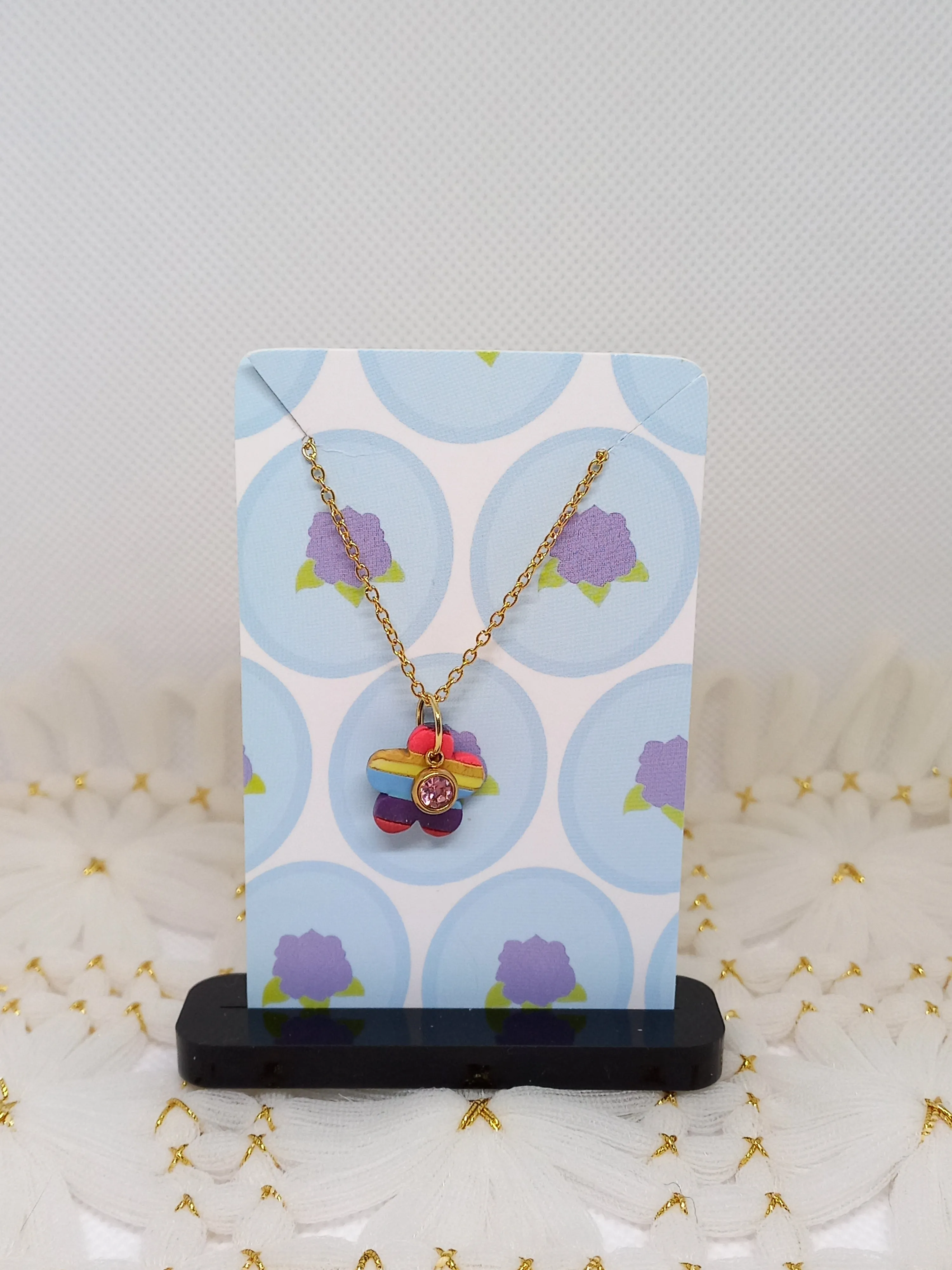 Striped Flower Necklaces | Stripes Collection