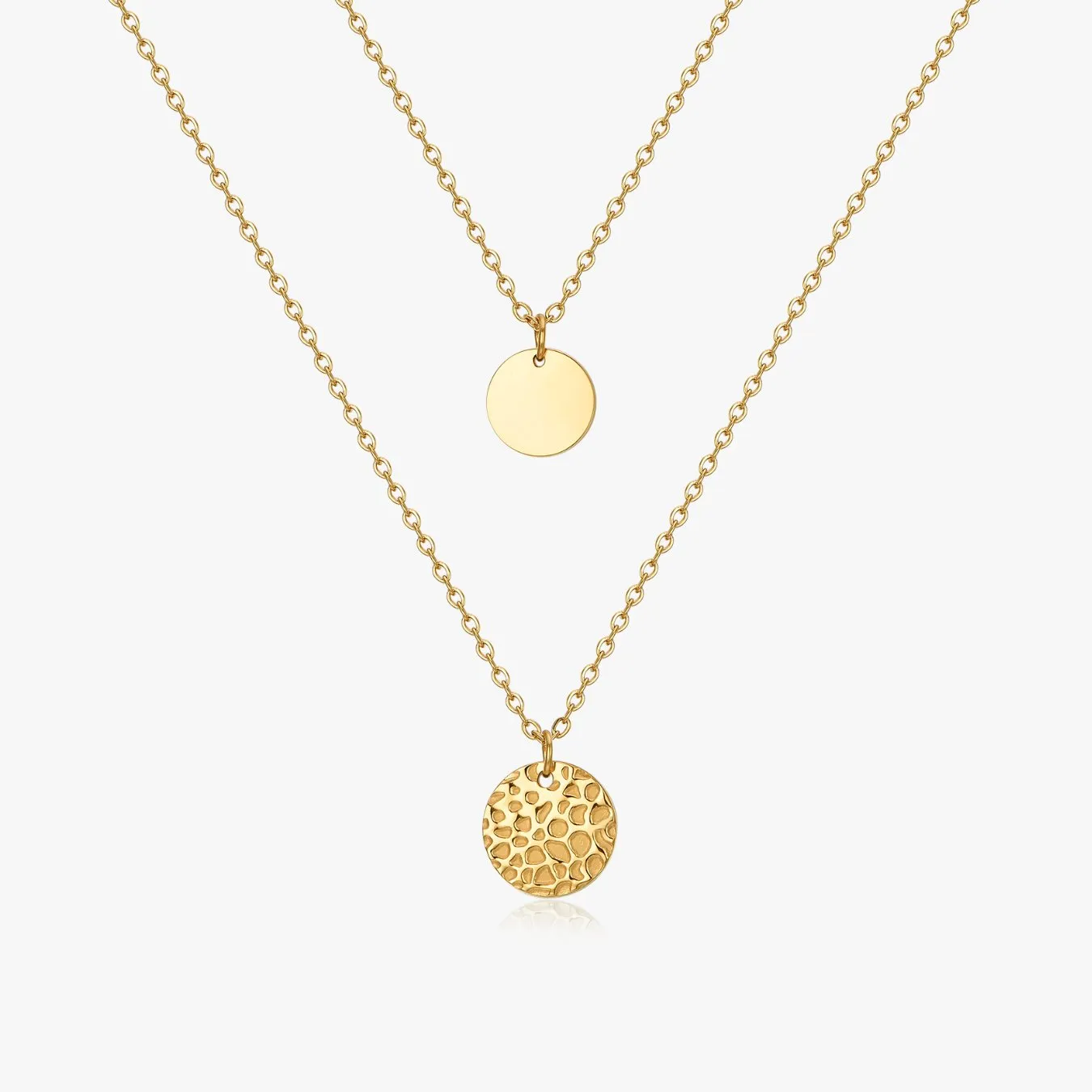 Two Layered Disk Necklace