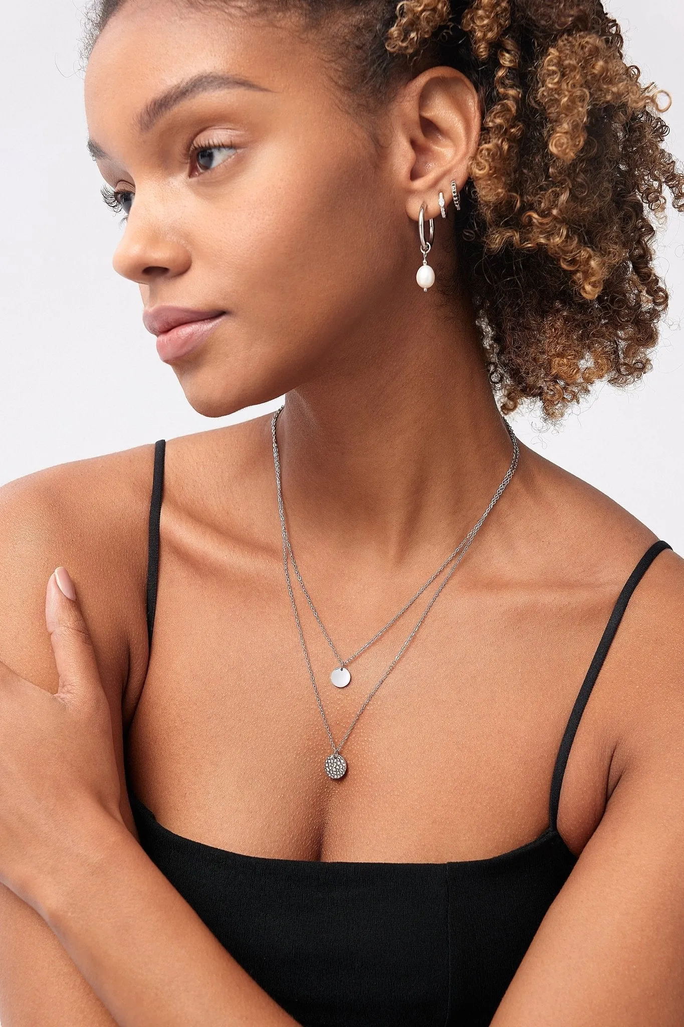 Two Layered Disk Necklace