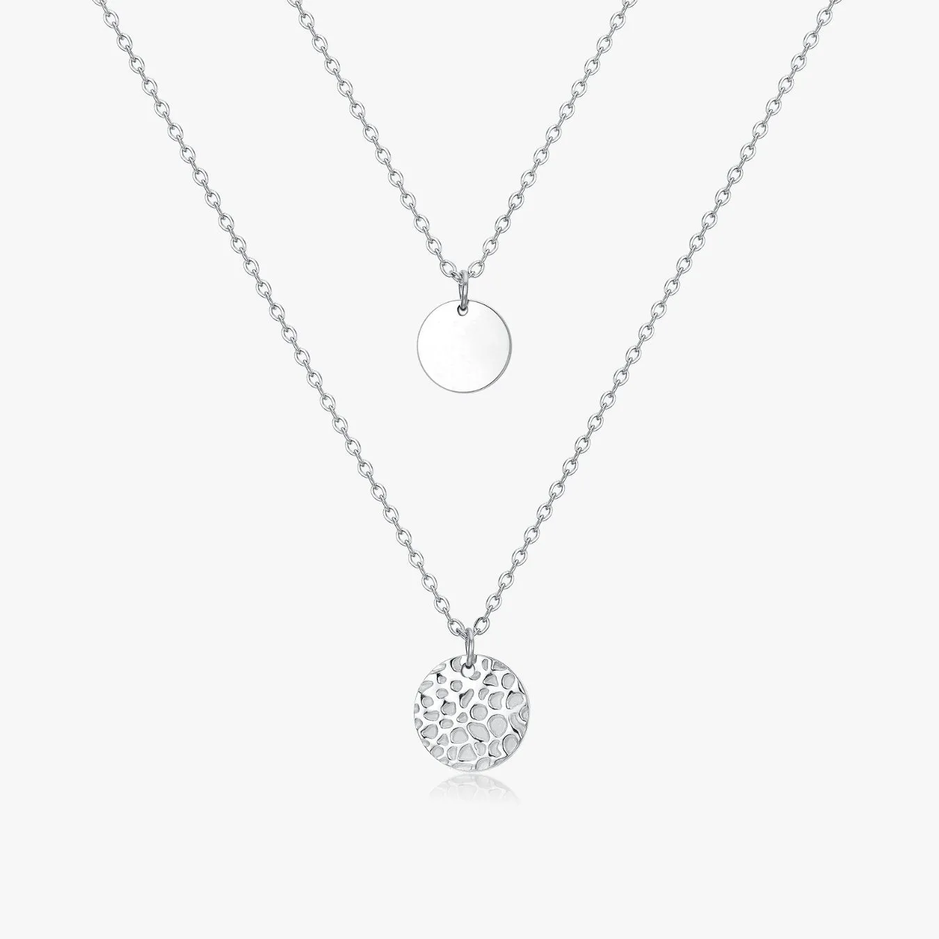 Two Layered Disk Necklace