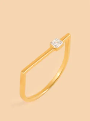 Westside X Pome Modern Asymmetrical Solitaire Ring