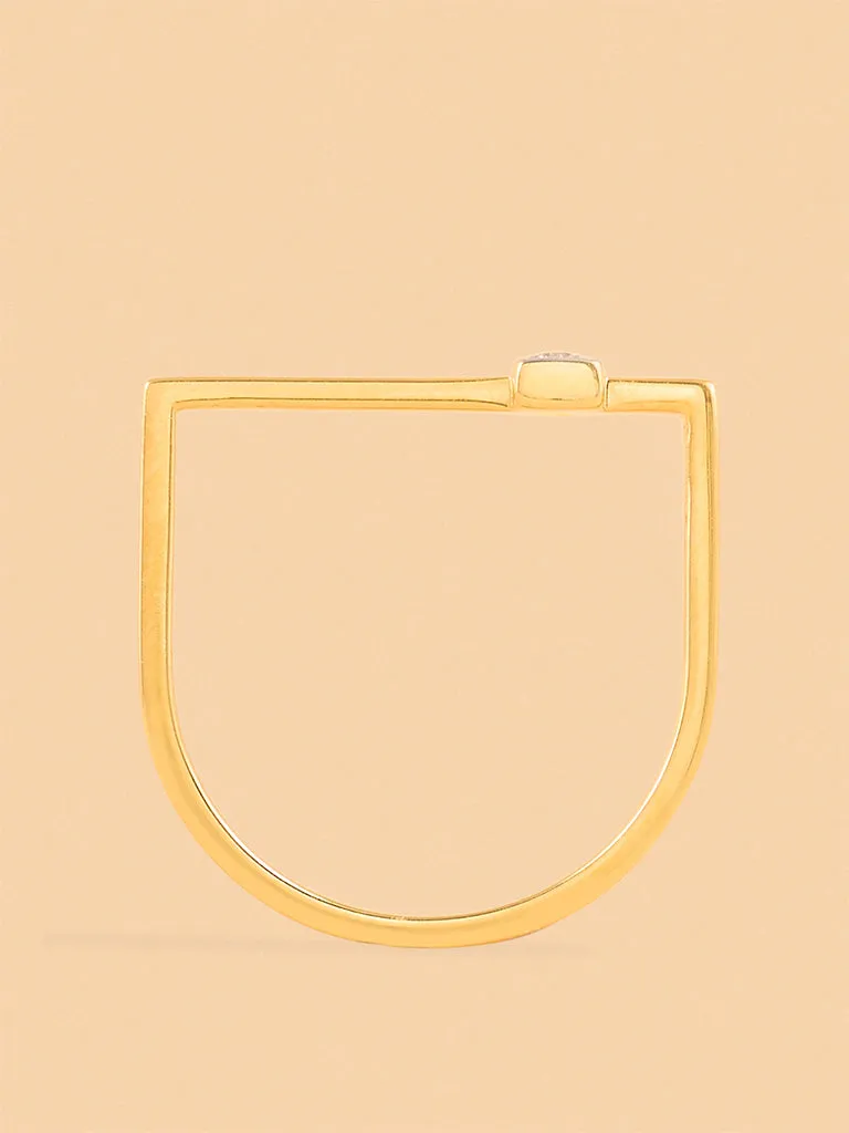Westside X Pome Modern Asymmetrical Solitaire Ring
