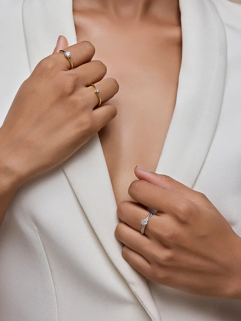 Westside X Pome Radiant Round Lab Diamond Solitaire Ring